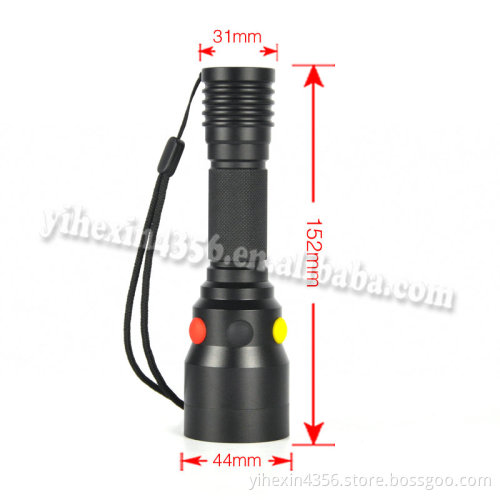 High Quality Red Yellow Light Flexible Magnetic Signal Flashlight